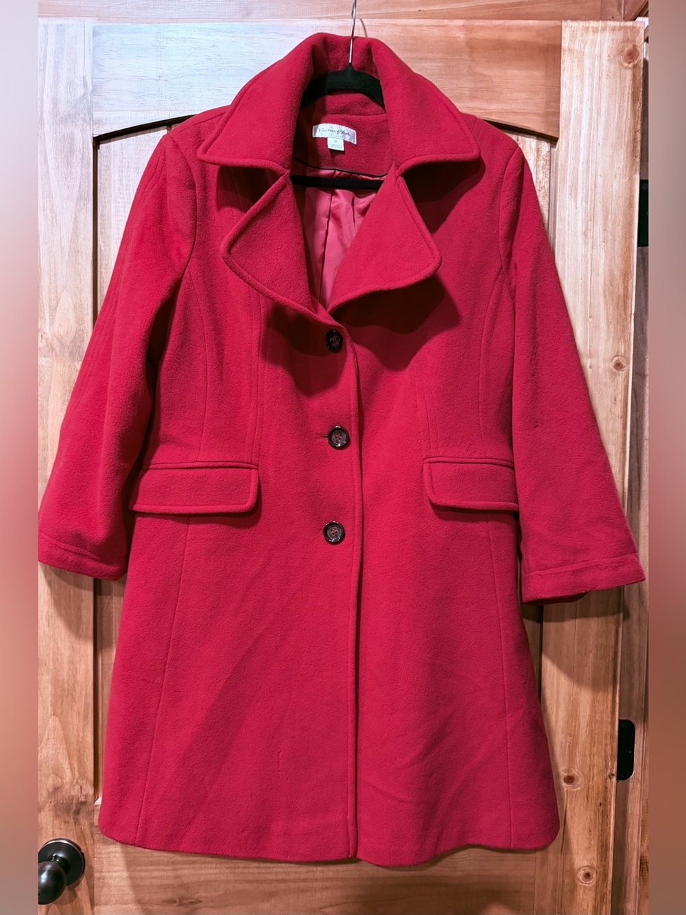 Preston & York Red Wool-Blend Coat